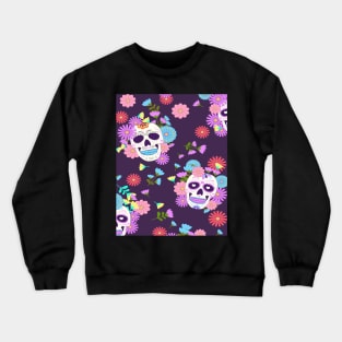 Floral Sugar Skulls Crewneck Sweatshirt